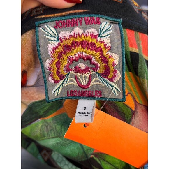 Johnny Was Tropical Print Long Sleeve Blouse S - Picture 6 of 7